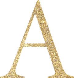 Alphabet A Gold Letter