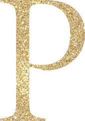 Alphabet P Gold Letter