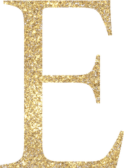 Alphabet E Gold Letter